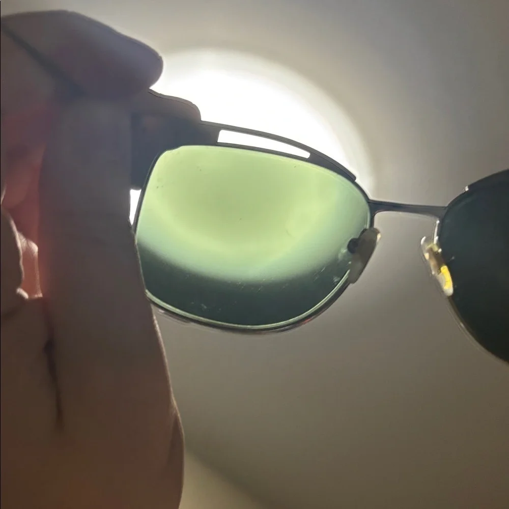 Tory Burch TY6049 Open Metal Frame Sunglasses with Tortoise Shell Accent